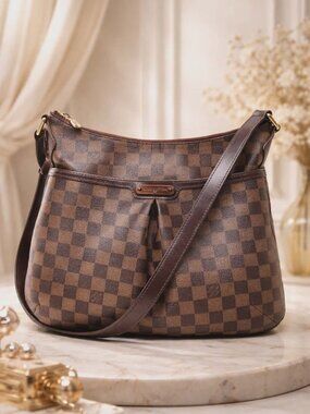 Authentic Louis Vuitton Bloomsbury PM Damier Ebene Crossbody Bag LV Brown